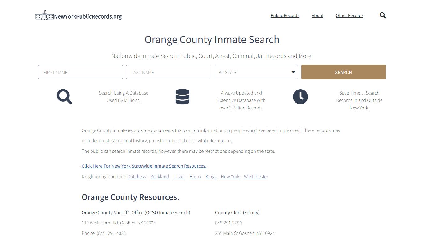 Orange County Inmate Search - OCSO Current & Past Jail Records
